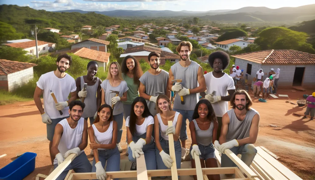 Construção de moradias emergenciais no Brasil