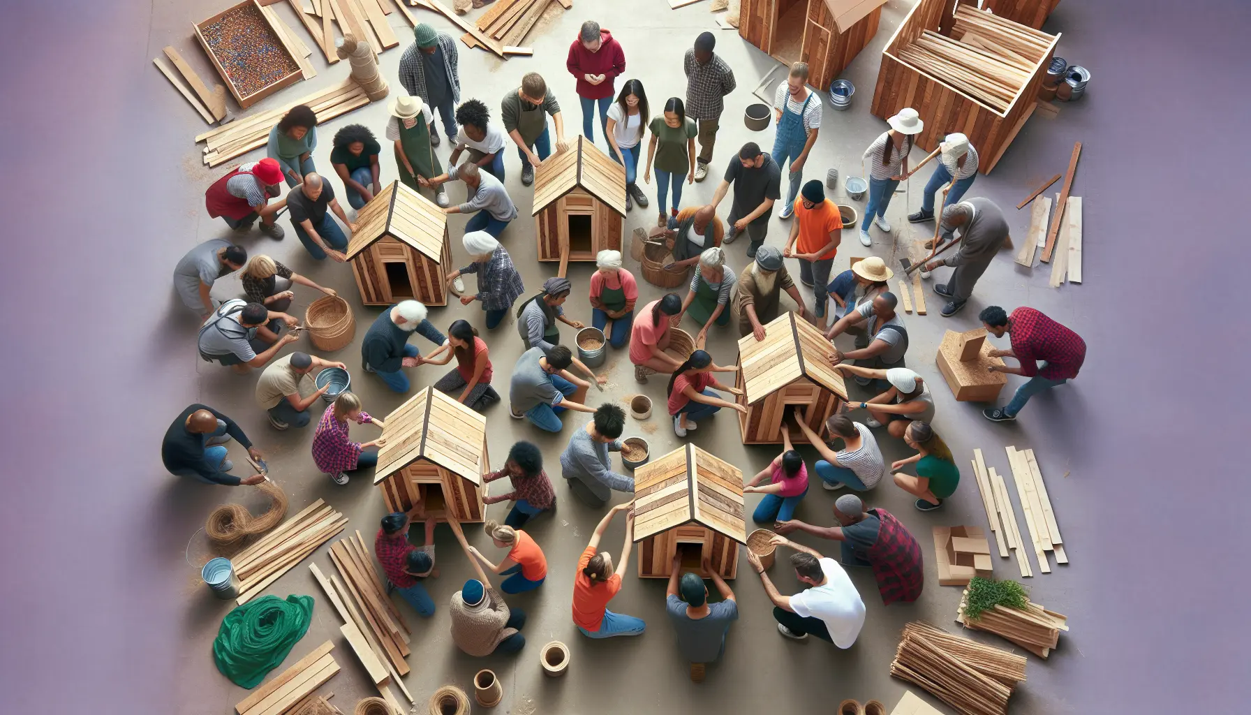 Construção de casas baratas para pessoas em situação de rua