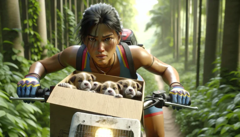 Resgate de cachorros abandonados por atleta