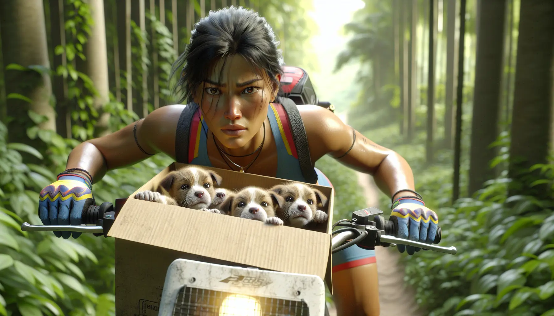 Resgate de cachorros abandonados por atleta