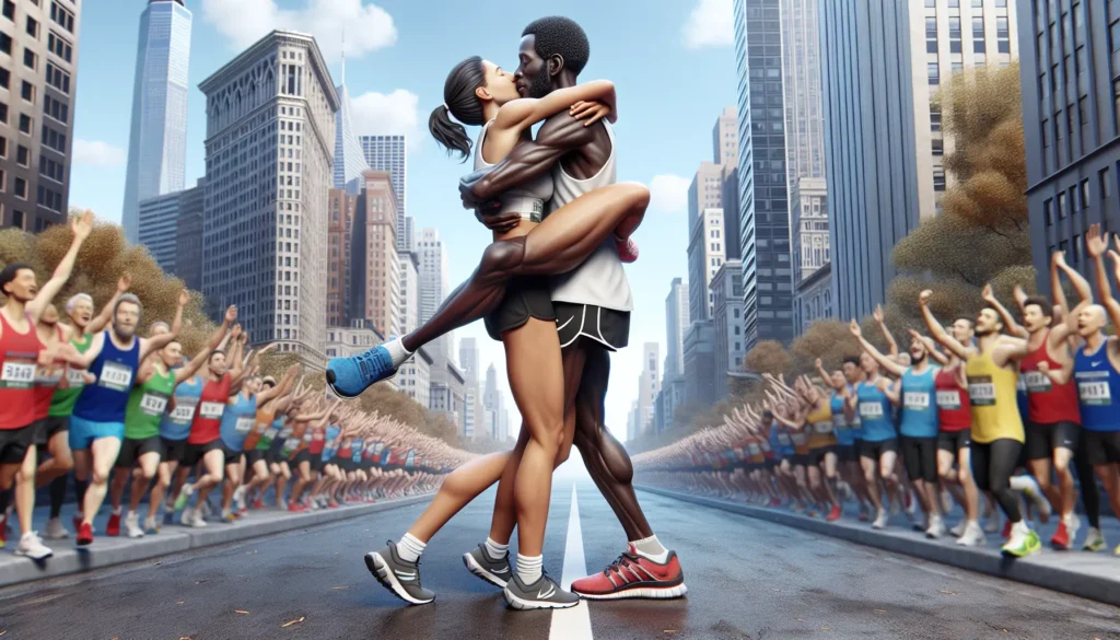 Solidariedade entre corredores na Maratona de Berlim