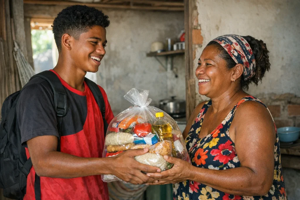 História inspiradora de um garoto que usou o primeiro salário para ajudar a família