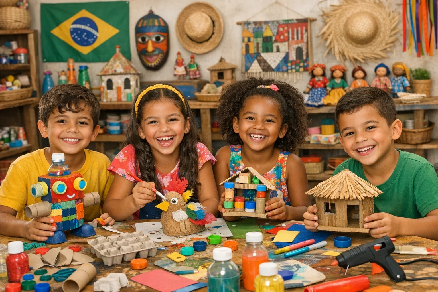 Oficinas de arte para crianças em situação de vulnerabilidade social