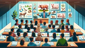 Palestras sobre bem-estar animal em universidades brasileiras