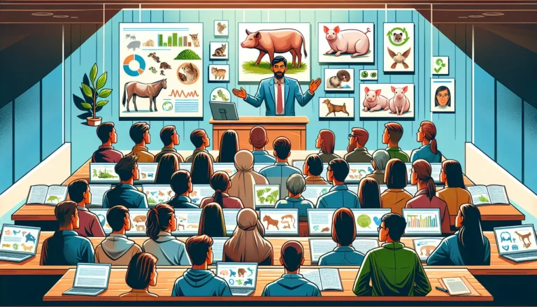 Palestras sobre bem-estar animal em universidades brasileiras