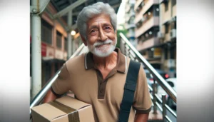 Solidariedade e apoio a idosos em delivery