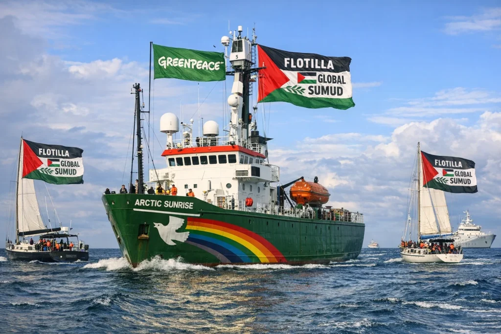 Solidariedade humanitária em Gaza pelo Greenpeace