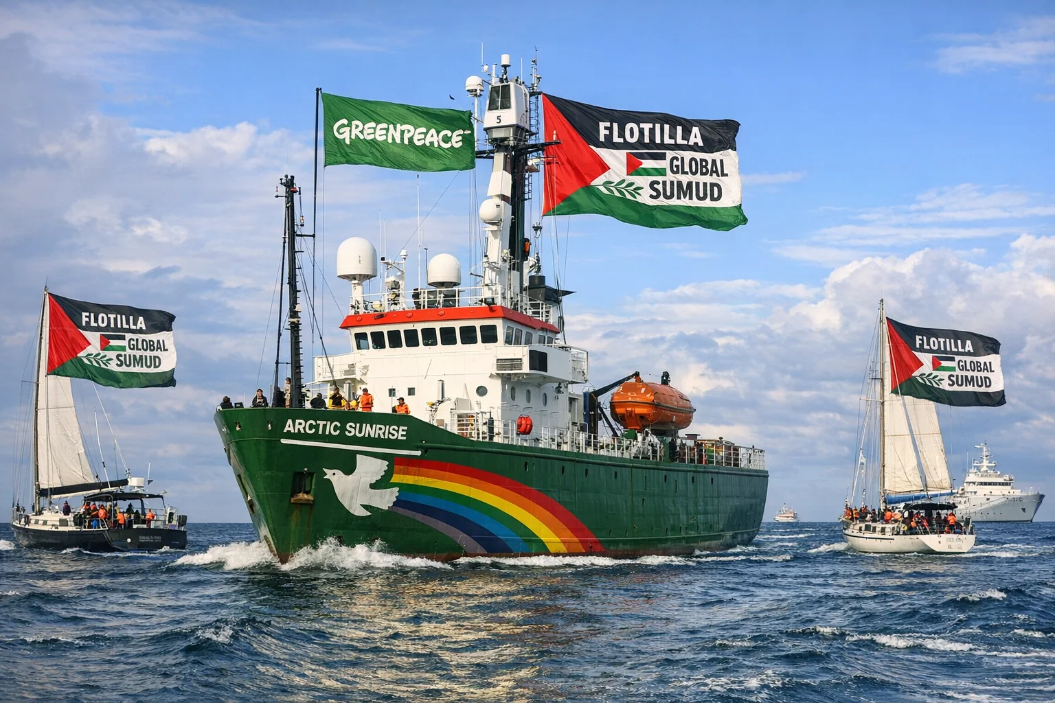 Solidariedade humanitária em Gaza pelo Greenpeace