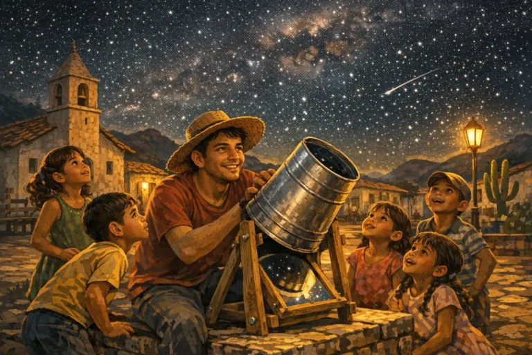 Telescópio artesanal para crianças do Sertão