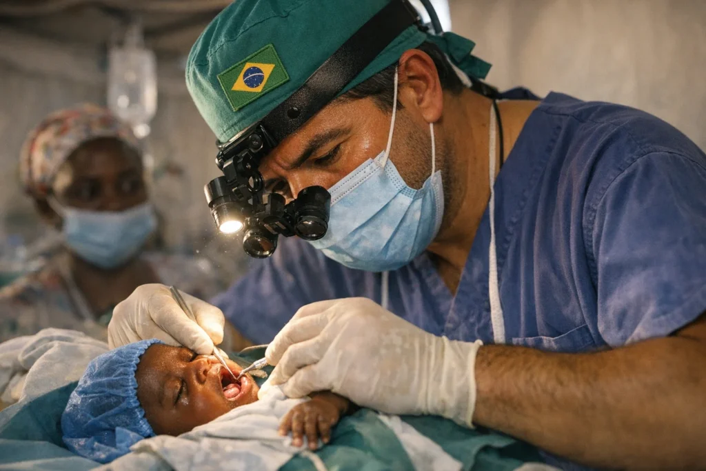 Cirurgia dentária humanitária em Angola