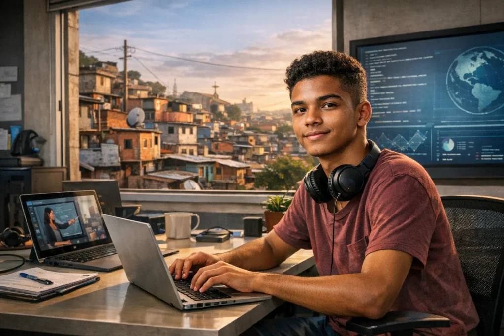 Educação digital para inclusão de jovens periféricos
