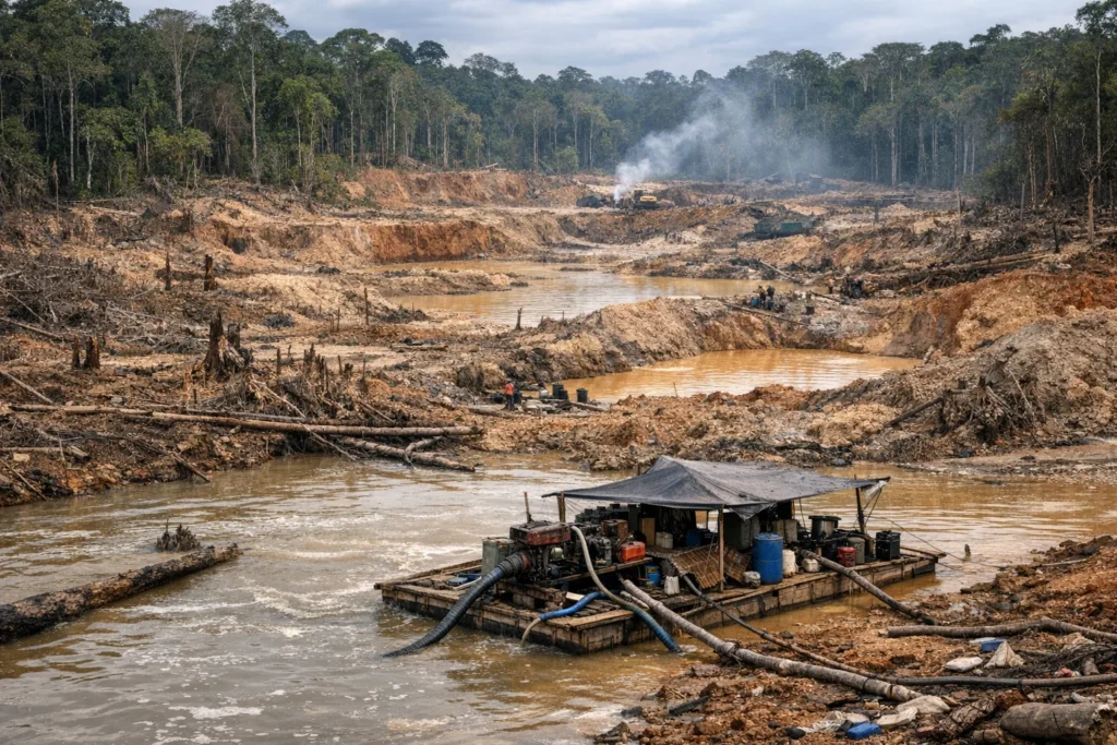 Lavagem de ouro na Amazônia