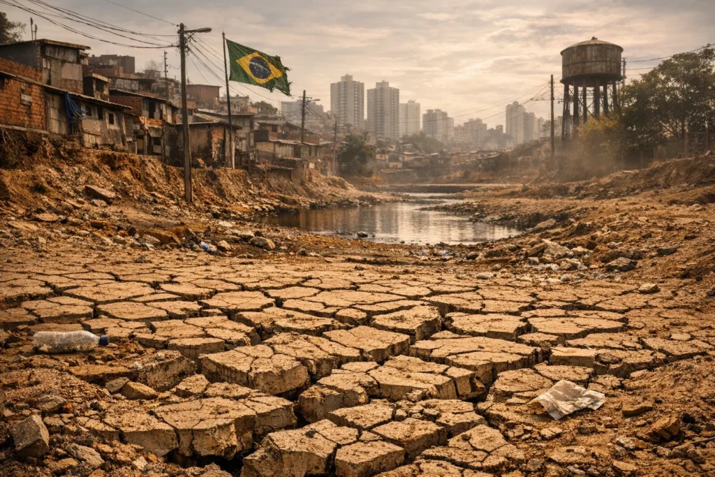 Situação de emergência em cidades brasileiras devido a seca