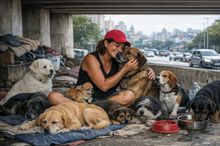Solidariedade com animais de rua em São Paulo