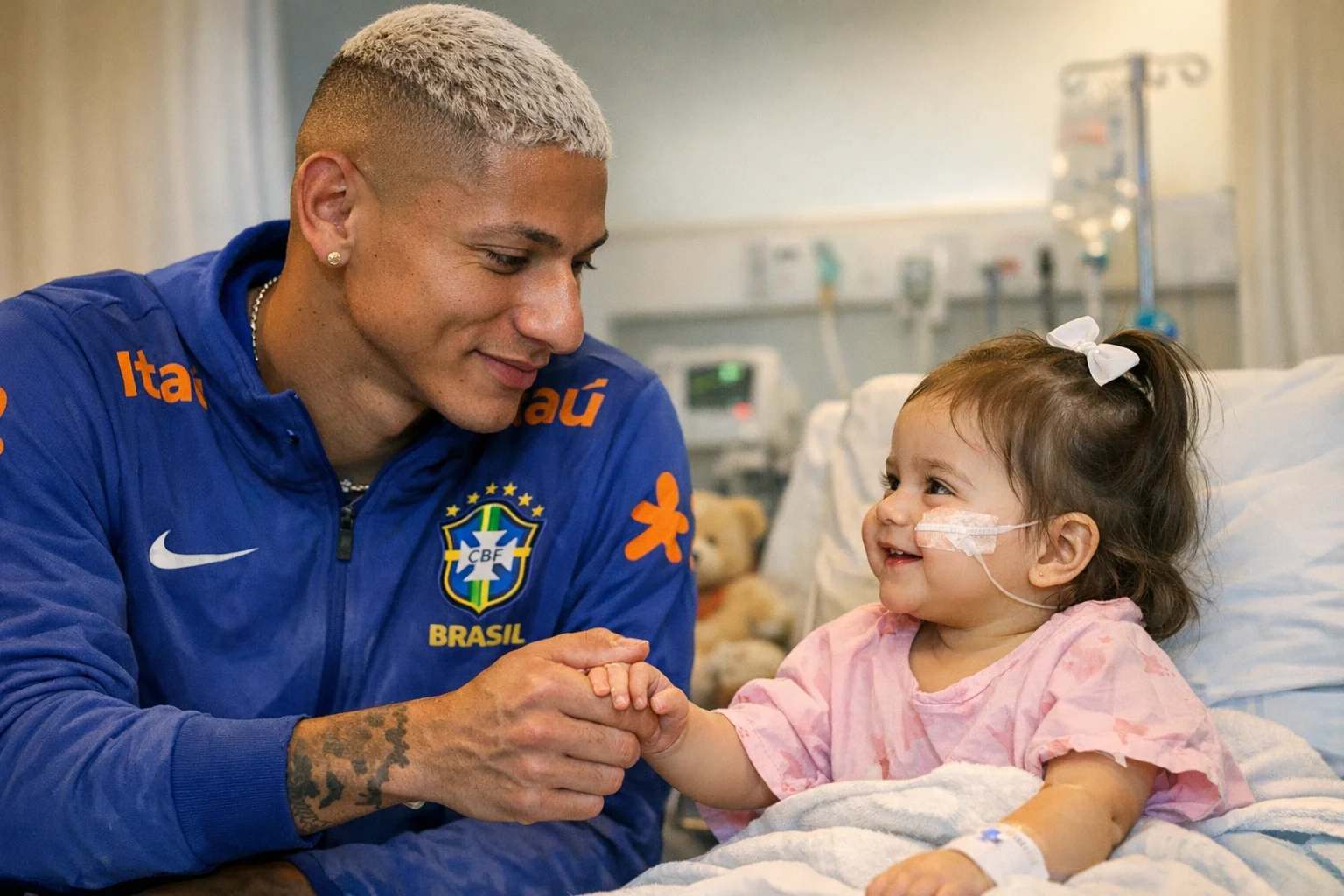 Solidariedade de Richarlison na saúde infantil