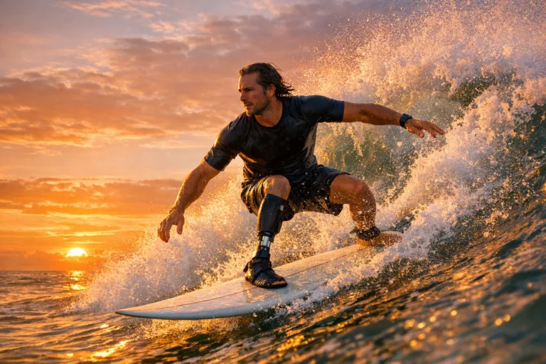 Surfe adaptado como terapia para pessoas com deficiência