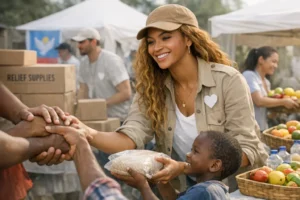 Beyoncé doando para vítimas de terremoto na Colômbia