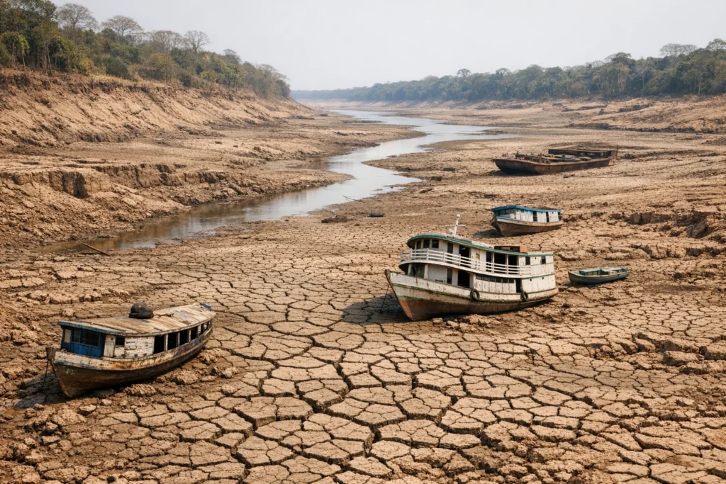 Impactos da estiagem no Amazonas