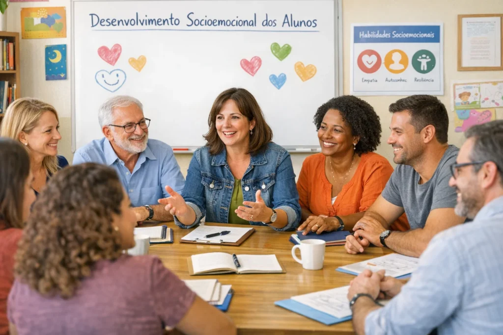 Parceria entre famílias e educadores na educação socioemocional