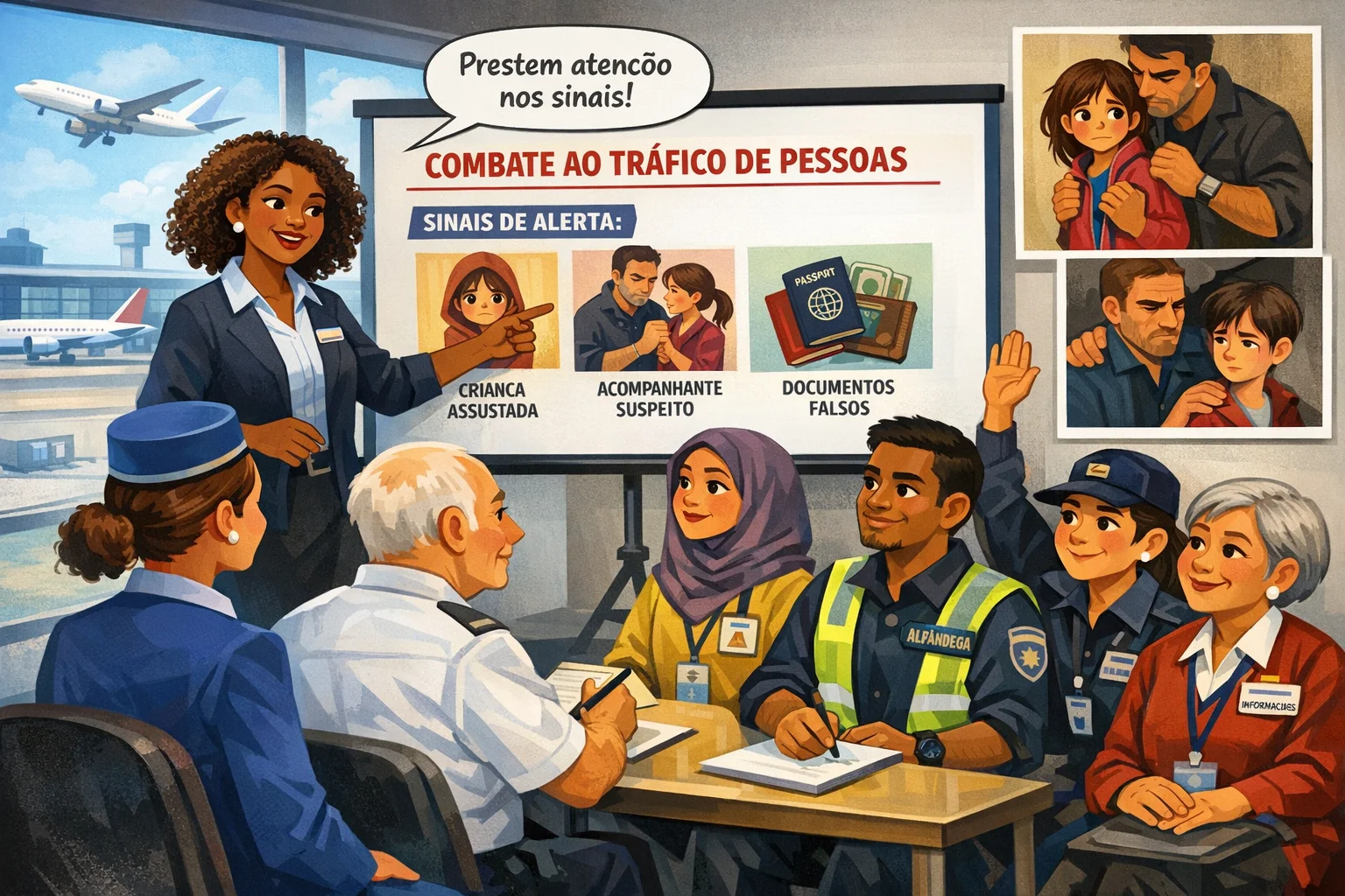 Prevenção ao tráfico de pessoas em aeroportos