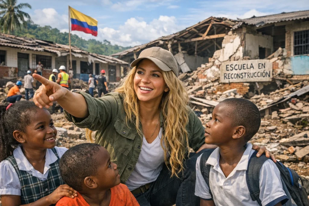 Shakira ajuda na reconstrução de escolas na Colômbia