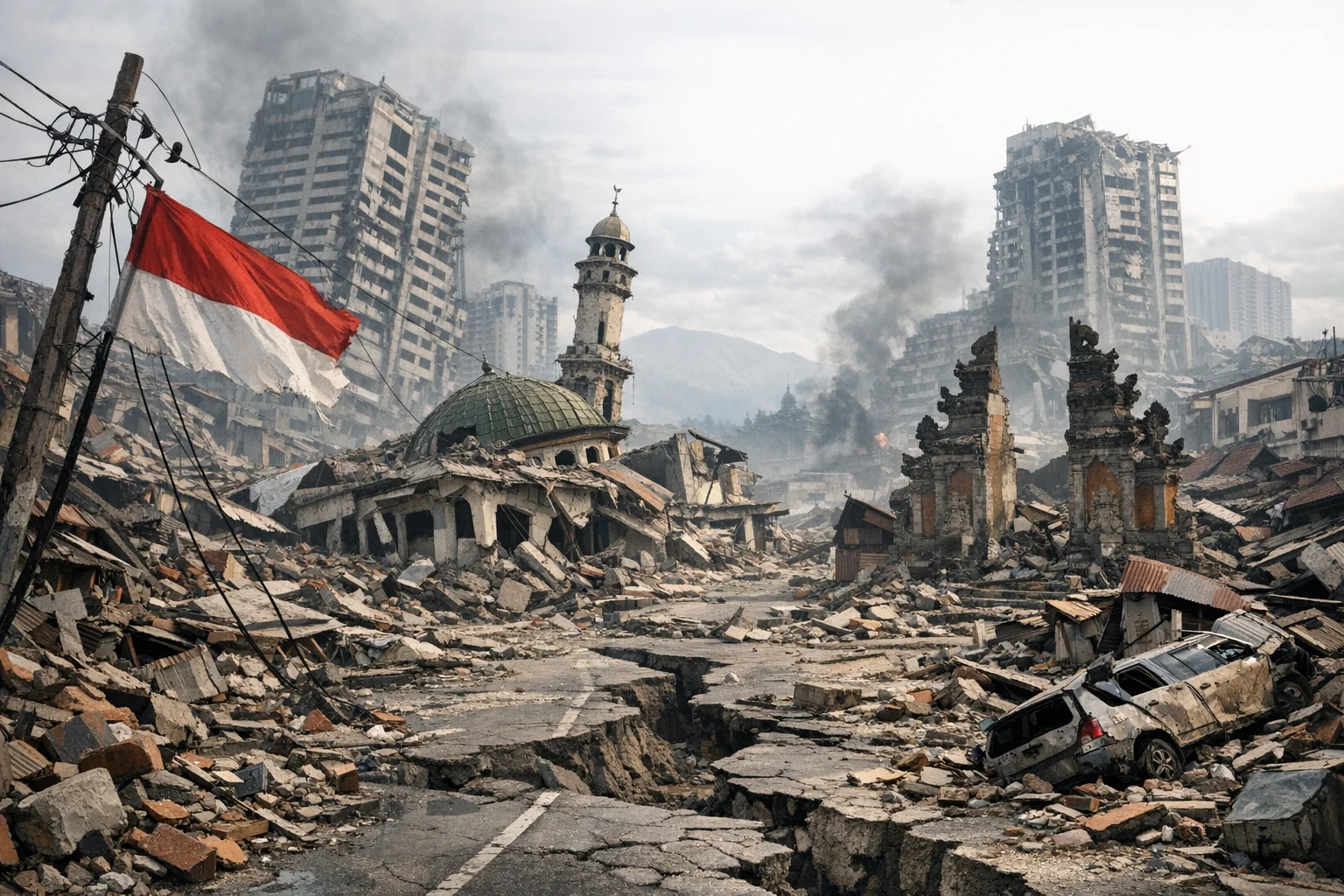 Terremoto devastador na Indonésia 2026